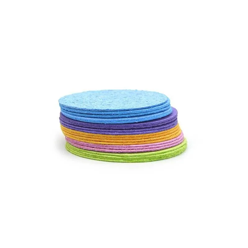 Super Water Absorption Customized Shape Eco Friendly Wood Compressed Facial Sponges Makeup Remover Pads Biodegradable Cellulose Sponge